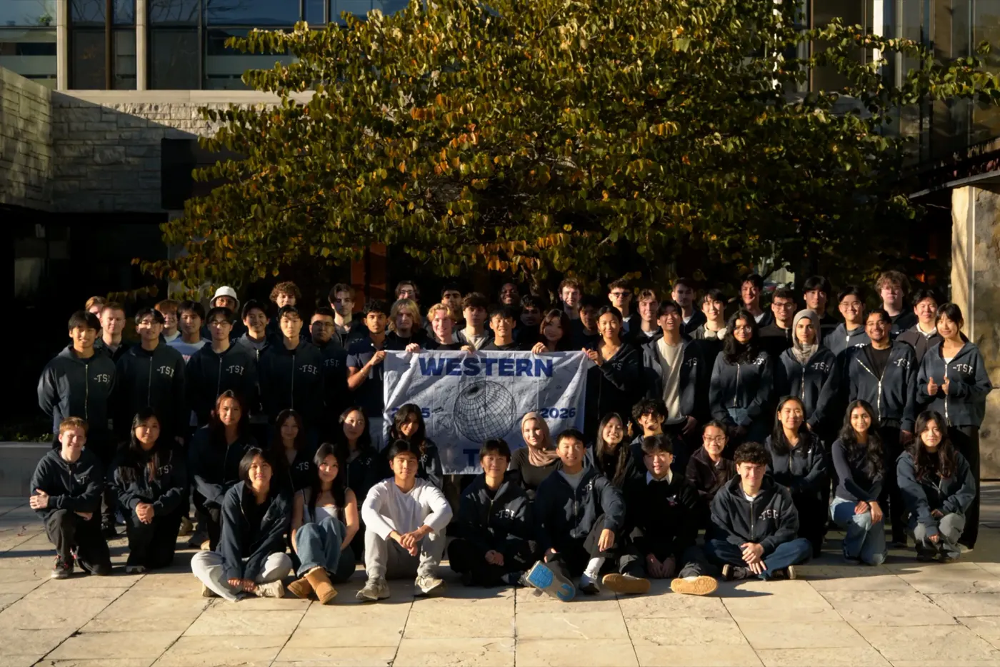 The Tethos team in front of a Western University building